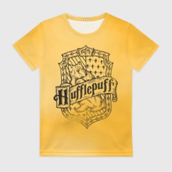 Женская футболка 3D Пуффендуй Хогвартс
