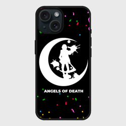 Чехол силиконовый для Apple iPhone 15 матовый Angels of Death конфети