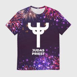 Мужская футболка 3D Праздничный Judas Priest