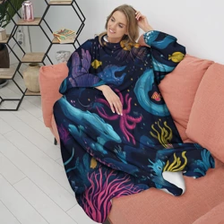 Плед с рукавами Фантастические морские существа - фото 2