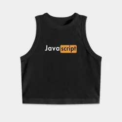 Женская укороченная майка-топ хлопок Javascript developer
