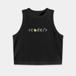 Женская укороченная майка-топ хлопок Duck code