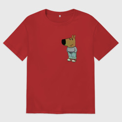 Женская футболка хлопок Oversize Чилловый парень