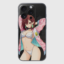 Чехол для iPhone 16 Pro силиконовый с защитой камеры Momo Ayase