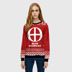 Женский свитшот 3D Новогодний Blue Exorcist - фото 2