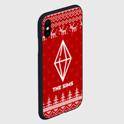 Чехол для iPhone XS Max матовый Новогодний The Sims с оленями - фото 2