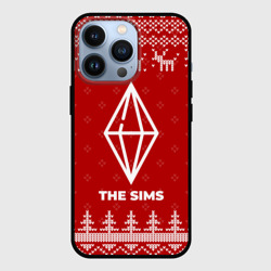 Чехол для iPhone 13 Pro Новогодний The Sims с оленями