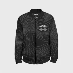 Детский бомбер 3D Arctic Monkeys - белые линии