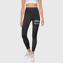 Леггинсы 3D Arctic Monkeys - белые линии - фото 2