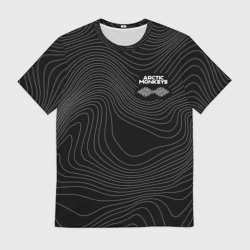 Мужская футболка 3D Arctic Monkeys - белые линии