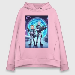 Женское худи Oversize хлопок Космический спецназ - Рик и Морти