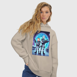 Женское худи Oversize хлопок Космический спецназ - Рик и Морти - фото 2