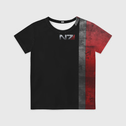 Детская футболка 3D Shepard N7