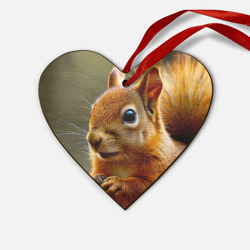 Деревянная игрушка Сердце Большая белочка