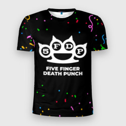 Мужская футболка 3D Slim Five Finger Death Punch конфети