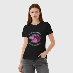 Женская футболка хлопок Пусть тови тревоги унесут единороги - фото 2