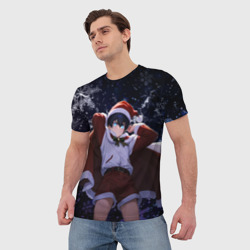 Мужская футболка 3D Новогодний Исаги Йоичи - Синяя Тюрьма: Блю лок - фото 2