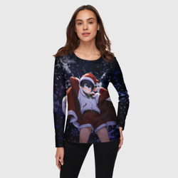 Женский лонгслив 3D Новогодний Исаги Йоичи - Синяя Тюрьма: Блю лок - фото 2