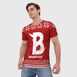 Мужская футболка 3D Новогодний Beastars - фото 2