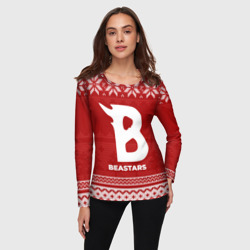 Женский лонгслив 3D Новогодний Beastars - фото 2