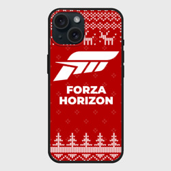 Чехол силиконовый для Apple iPhone 15 матовый Новогодний Forza Horizon с оленями