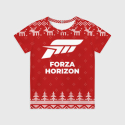 Детская футболка 3D Новогодний Forza Horizon с оленями