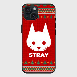 Чехол силиконовый для Apple iPhone 15 матовый Stray new year