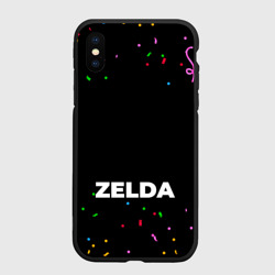 Чехол для iPhone XS Max матовый Zelda конфети