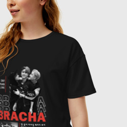 Женская футболка хлопок Oversize Stray kids 3racha - фото 2