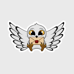 Наклейка Сова с письмом Гарри Поттер