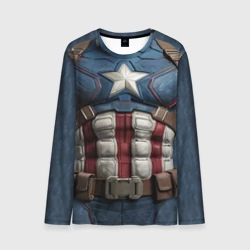Мужской лонгслив 3D Костюм капитана Америка