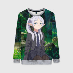 Женский свитшот 3D Фрирен в летнем лесу
