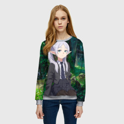 Женский свитшот 3D Фрирен в летнем лесу - фото 2