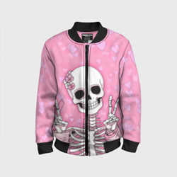 Детский бомбер 3D Скелет-милашка