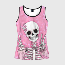 Женская майка 3D Скелет-милашка