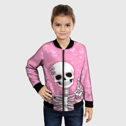 Детский бомбер 3D Скелет-милашка - фото 2