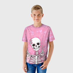 Детская футболка 3D Скелет-милашка - фото 2