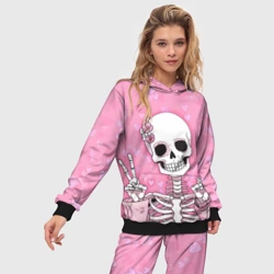 Женский костюм с толстовкой 3D Скелет-милашка - фото 2