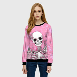 Женский свитшот 3D Скелет-милашка - фото 2