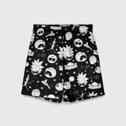 Детские спортивные шорты 3D Рик и Морти паттерн