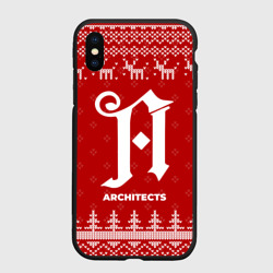 Чехол для iPhone XS Max матовый Новогодний Architects с оленями