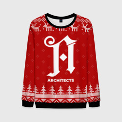 Мужской свитшот 3D Новогодний Architects с оленями