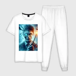 Мужская пижама хлопок Harry Potter - wizard with magic stick