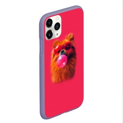 Чехол для iPhone 11 Pro Max матовый Шпиц с жевачкой в очках - фото 2
