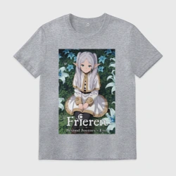 Мужская футболка хлопок Фрирен в лилиях 