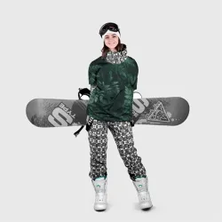 Накидка на куртку 3D Тёмно зеленые листья - фото 2