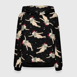 Женская толстовка 3D Рик и Морти новогодний паттерн