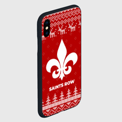 Чехол для iPhone XS Max матовый Новогодний Saints Row с оленями - фото 2