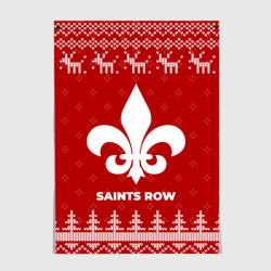 Постер Новогодний Saints Row с оленями
