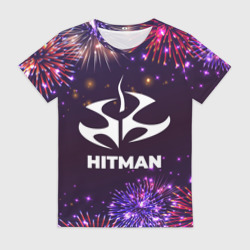 Женская футболка 3D Праздничный Hitman